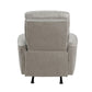 Ray 39 Inch Manual Rocker Recliner Chair Gray Tufted Back Microfiber By Casagear Home BM316724