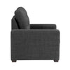 Cliff 37 Inch Chair Pull Out Ottoman Dark Gray Polyester Espresso Wood By Casagear Home BM316731