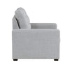 Cliff 37 Inch Chair Pull Out Ottoman Light Gray Polyester Espresso Wood By Casagear Home BM316732