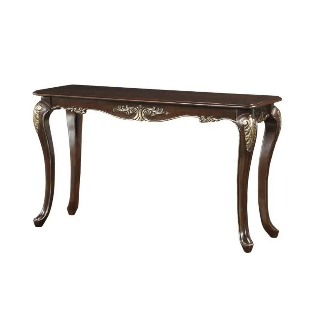 Croy 52 Inch Sofa Table Classic Cabriole Legs Cherry Brown By Casagear Home BM316734