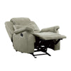 Shelly 41 Inch Manual Glider Recliner Chair Gray Microfiber Solid Wood By Casagear Home BM316736