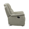 Shelly 41 Inch Manual Glider Recliner Chair Gray Microfiber Solid Wood By Casagear Home BM316736