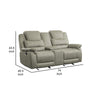 Shelly 74 Inch Manual Double Glider Recliner Loveseat Gray Microfiber By Casagear Home BM316738