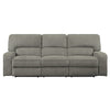 Neo 99 Inch Manual Double Recliner Sofa 3 Seater Soft Gray Chenille Fabric By Casagear Home BM316744