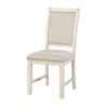 Anji 24 Inch Side Dining Chair Curved Back Beige Polyester Cushioned Seat By Casagear Home BM316758