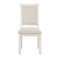 Anji 24 Inch Side Dining Chair Curved Back Beige Polyester Cushioned Seat By Casagear Home BM316758