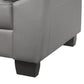 Danny 36 Inch Accent Chair Light Gray Top Grain and Faux Leather Wood By Casagear Home BM316779