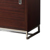 Rene 54 Inch Sideboard Buffet 2 Drawers 2 Cabinets Sliding Doors Brown By Casagear Home BM316800