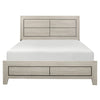 Quin California King Bed Faux Wood Grains Defined Accent Lines Brown By Casagear Home BM316808