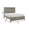 Eby Full Size Bed Rustic Farmhouse Style Gray Finish Wood Veneer By Casagear Home BM316812