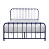 Ethan Full Size Metal Bed Blue Spindle Design Heavy Duty Slat Support By Casagear Home BM316823