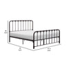 Ethan Twin Size Metal Bed Bronze Spindle Design Heavy Duty Slat Support By Casagear Home BM316826