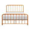 Ethan Full Size Metal Bed Orange Spindle Design Heavy Duty Slat Support By Casagear Home BM316827