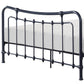 Engel Full Size Bed Metal Spindle Frame in Gray Finish Traditional Style By Casagear Home BM316829