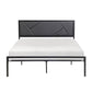 Nick Full Size Platform Bed Black Faux Leather Upholstered Headboard By Casagear Home BM316831