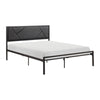 Nick Full Size Platform Bed, Black Faux Leather Upholstered Headboard By Casagear Home