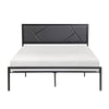 Nick Twin Size Platform Bed Black Faux Leather Upholstered Headboard By Casagear Home BM316832