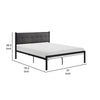 Sam Full Platform Bed Button Black Tufted Polyester Upholstery Metal Frame By Casagear Home BM316836