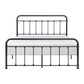 Ryan Full Size Metal Bed Platform Foundation Black Curved Spindle Frame By Casagear Home BM316838