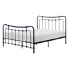 Ryan Twin Size Metal Bed Platform Foundation Black Curved Spindle Frame By Casagear Home BM316839