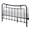 Ryan Twin Size Metal Bed Platform Foundation Black Curved Spindle Frame By Casagear Home BM316839