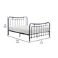 Ryan Twin Size Metal Bed Platform Foundation Black Curved Spindle Frame By Casagear Home BM316839