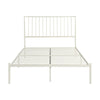 Angie Full Platform Metal Bed Subtly Angled Slats on Headboard White By Casagear Home BM316843