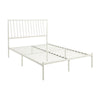 Angie Full Platform Metal Bed Subtly Angled Slats on Headboard White By Casagear Home BM316843