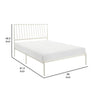 Angie Full Platform Metal Bed Subtly Angled Slats on Headboard White By Casagear Home BM316843