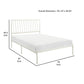 Angie King Size Platform Metal Bed Subtly Angled Slats on Headboard White By Casagear Home BM316844