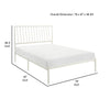 Angie King Size Platform Metal Bed Subtly Angled Slats on Headboard White By Casagear Home BM316844