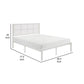 Annie Full Platform Metal Bed White Faux Cane Panel Headboard Low Profile By Casagear Home BM316849