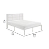 Annie Full Platform Metal Bed White Faux Cane Panel Headboard Low Profile By Casagear Home BM316849