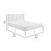 Annie King Platform Metal Bed White Faux Cane Panel Headboard Low Profile By Casagear Home BM316850