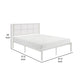 Annie Twin Platform Metal Bed White Faux Cane Panel Headboard Low Profile By Casagear Home BM316851