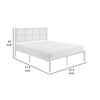 Annie Twin Platform Metal Bed White Faux Cane Panel Headboard Low Profile By Casagear Home BM316851