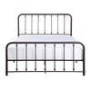 Ken King Size Metal Bed Ball Accents on Vertical Slats Antique Bronze By Casagear Home BM316852