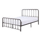 Ken King Size Metal Bed Ball Accents on Vertical Slats Antique Bronze By Casagear Home BM316852