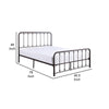 Ken Twin Size Metal Bed Ball Accents on Vertical Slats Antique Bronze By Casagear Home BM316853