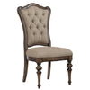 Deborah 25 Inch Set of 2 Side Dining Chairs Button Tufted Brown Polyester By Casagear Home BM316854