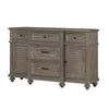 Berey 59 Inch Sideboard Buffet 5 Drawers 2 Cabinets Taupe Brown Wood By Casagear Home BM316856