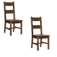 Rick 22 Inch Side Dining Chair Ladder Back Burnished Brown Rubberwood By Casagear Home BM316863