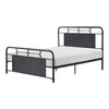 Cardy Full Size Metal Bed Rounded Profile Mottled Silver Finish Panels By Casagear Home BM316866