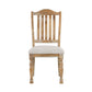 Tia 20 Inch Side Dining Chair Open Slatted Turned Feet Farmhouse Brown By Casagear Home BM316881