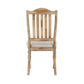 Tia 20 Inch Side Dining Chair Open Slatted Turned Feet Farmhouse Brown By Casagear Home BM316881