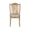 Tia 20 Inch Side Dining Chair Open Slatted Turned Feet Farmhouse Brown By Casagear Home BM316881