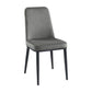 Lane 18 Inch Side Dining Chair Gray Velvet Upholstery Black Metal By Casagear Home BM316882