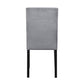 Andy 18 Inch Side Dining Chair Channel Tufted Gray Velvet Black Wood By Casagear Home BM316883