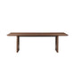 Tommy 94 Inch Dining Table Rectangular Top Wide Panel Legs Walnut Brown By Casagear Home BM316906