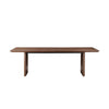 Tommy 94 Inch Dining Table Rectangular Top Wide Panel Legs Walnut Brown By Casagear Home BM316906